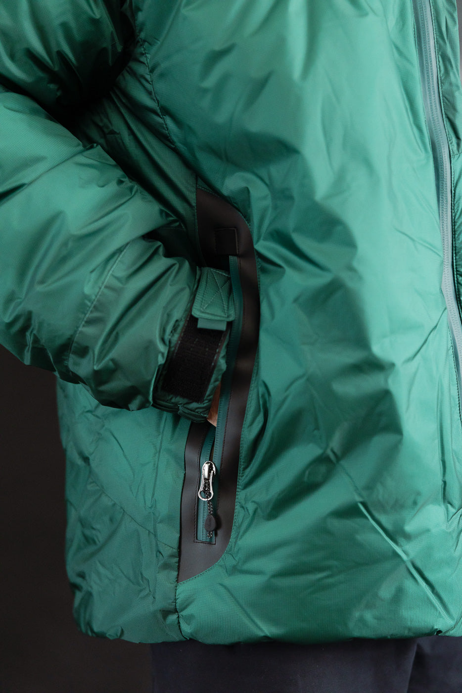 Aurora Light Down Stand Collar Jacket Mikami - Green