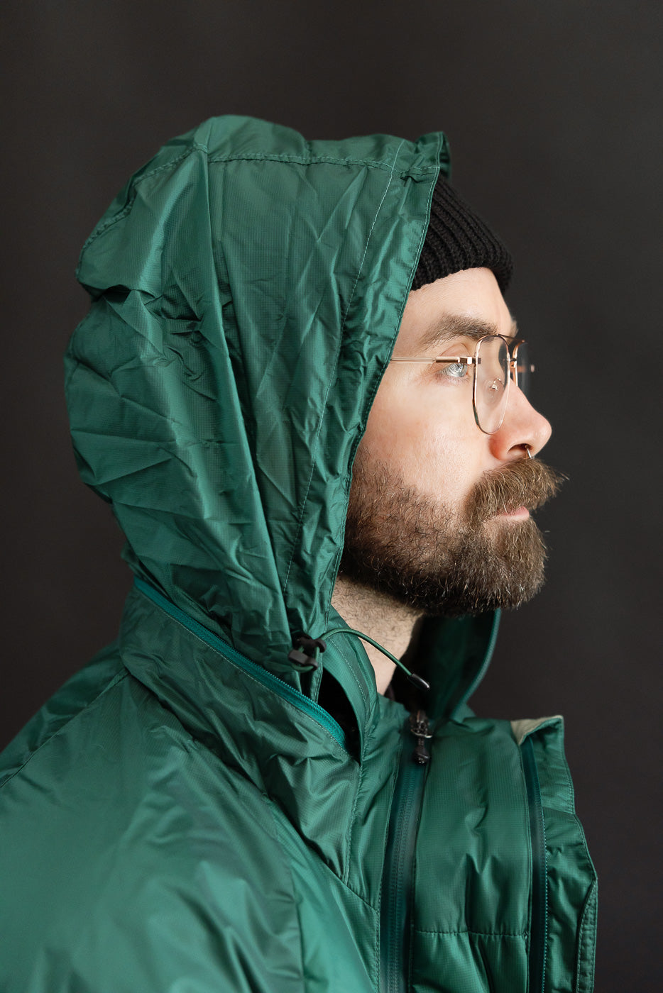 Aurora Light Down Stand Collar Jacket Mikami - Green