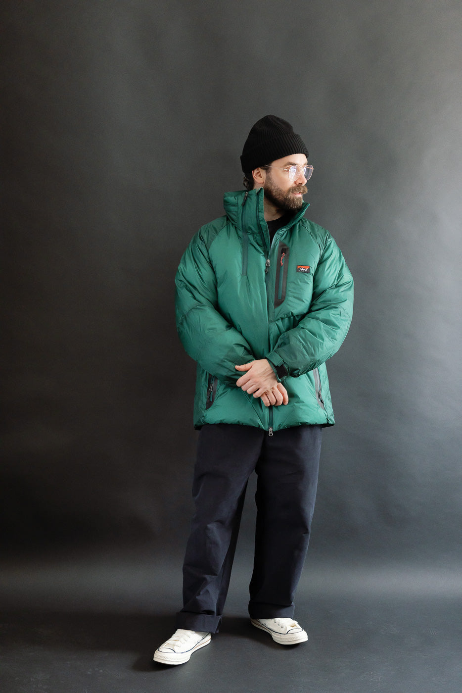 Aurora Light Down Stand Collar Jacket Mikami - Green