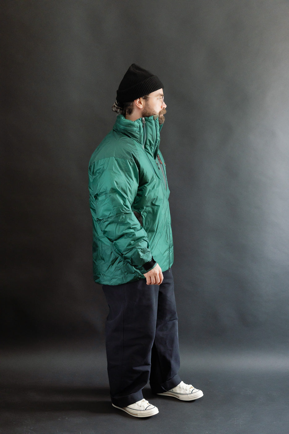 Aurora Light Down Stand Collar Jacket Mikami - Green