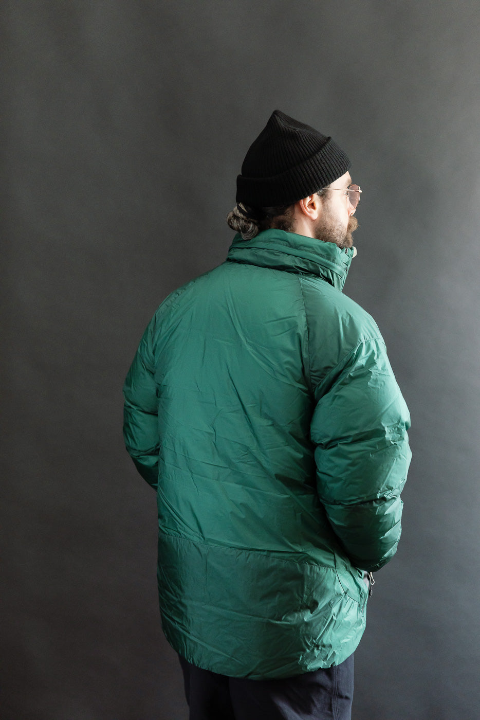 Aurora Light Down Stand Collar Jacket Mikami - Green