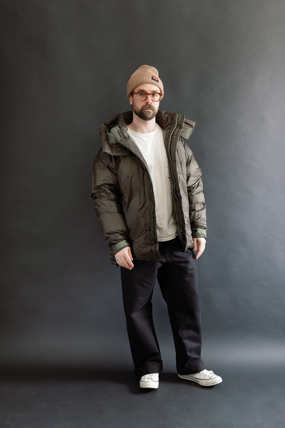 Aurora Light Down Utility Jacket - Khaki