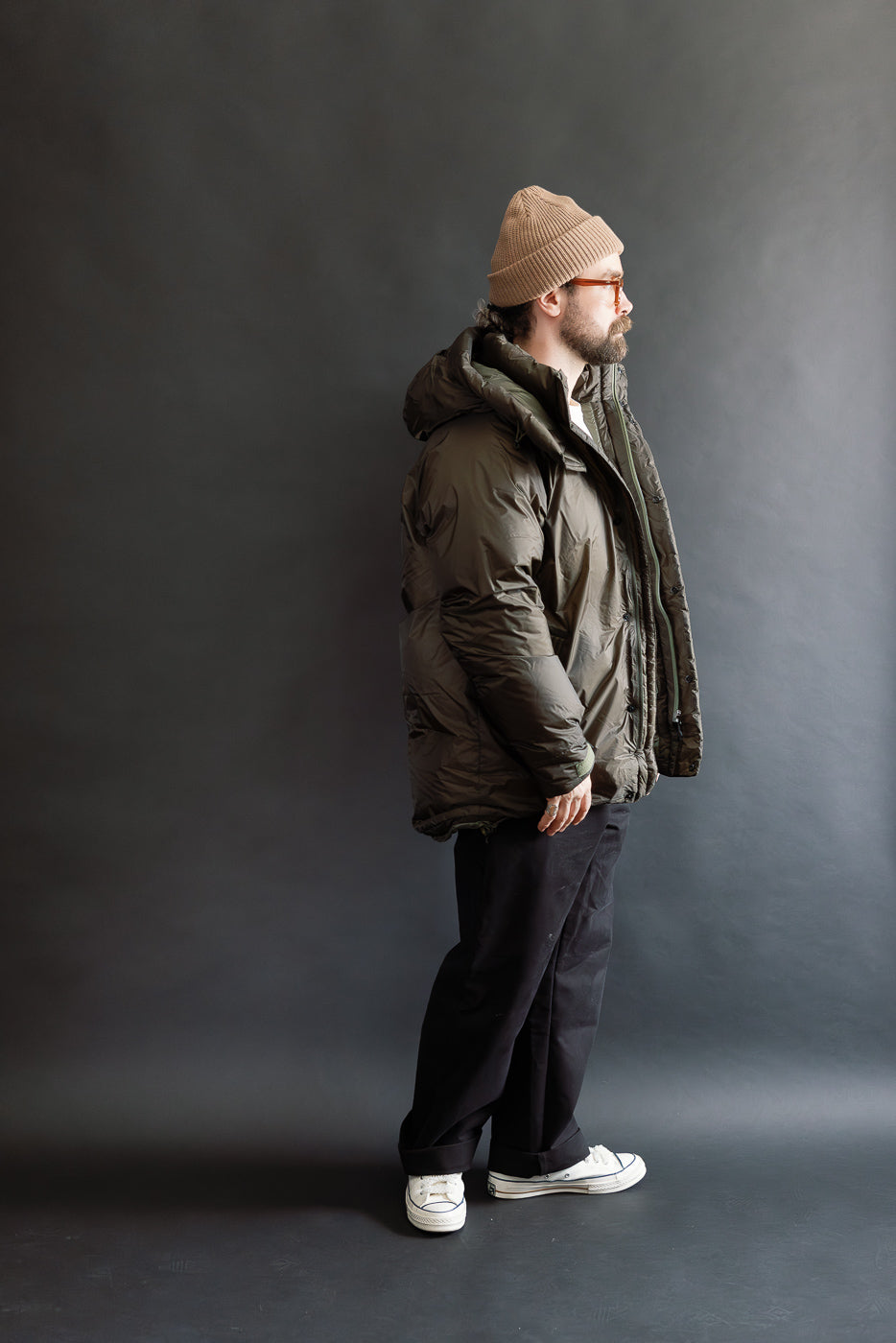 Aurora Light Down Utility Jacket - Khaki