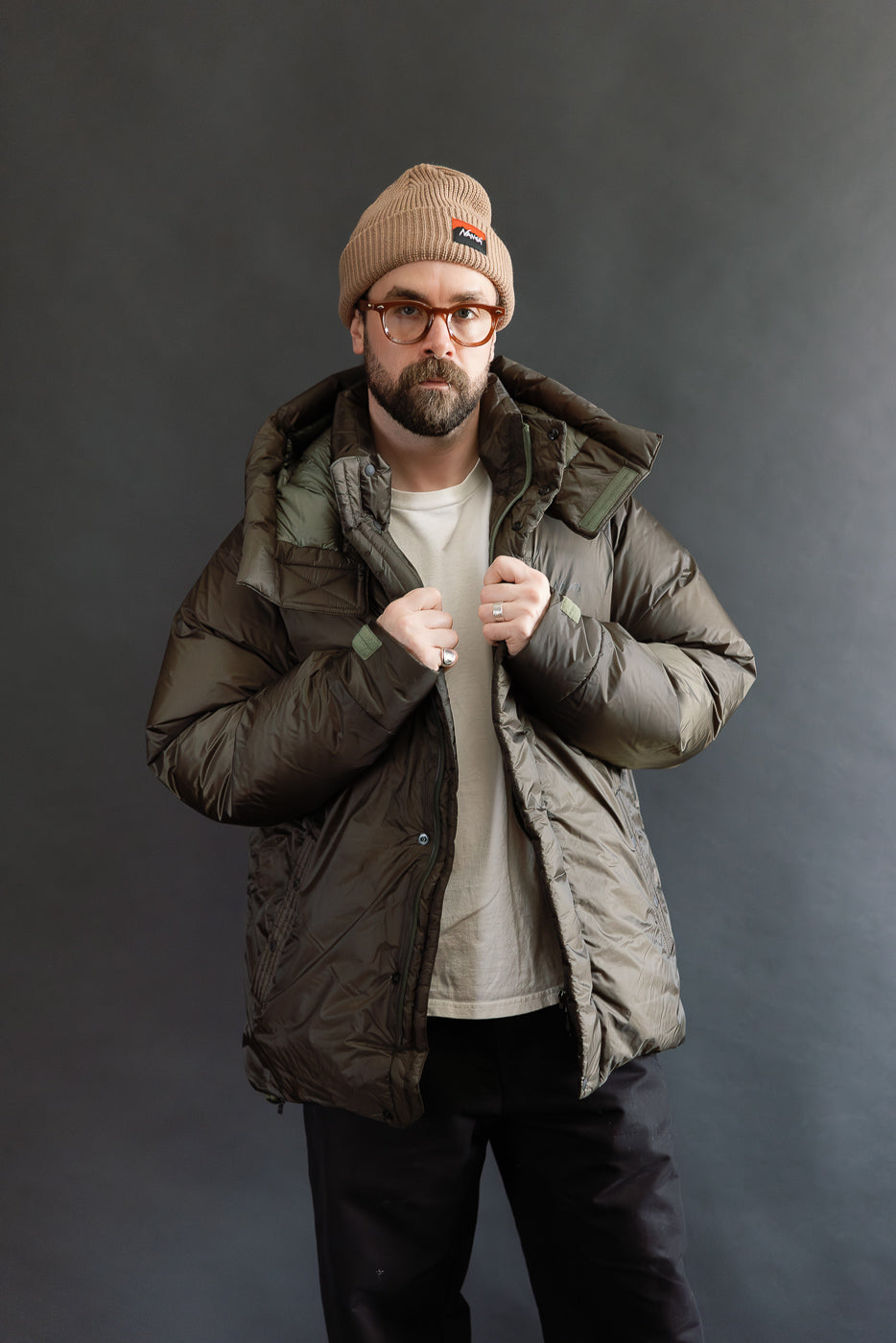 Aurora Light Down Utility Jacket - Khaki