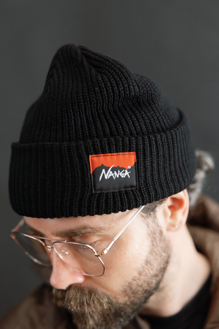 Box Logo Bulky Beanie - Black