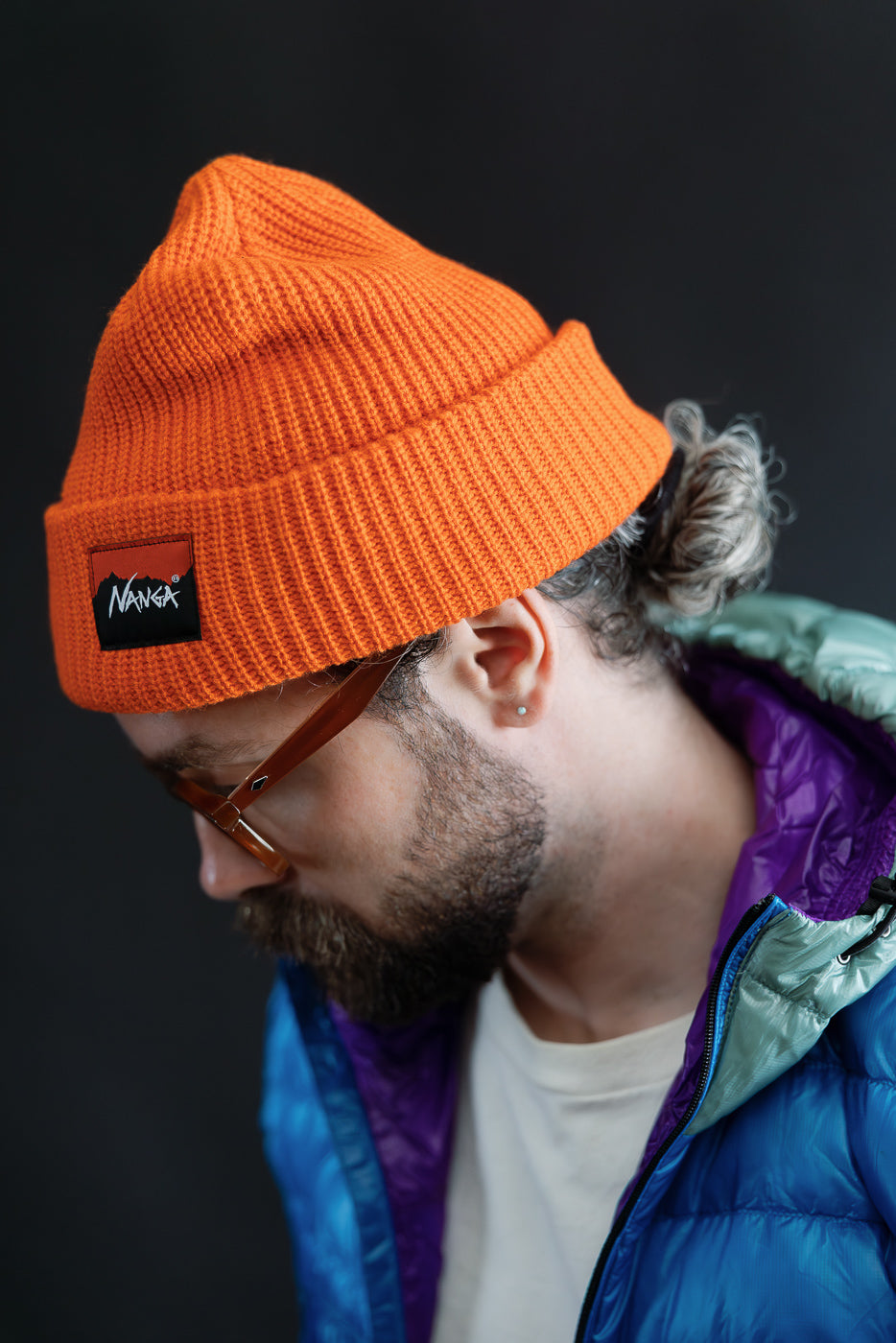 Box Logo Bulky Beanie - Orange