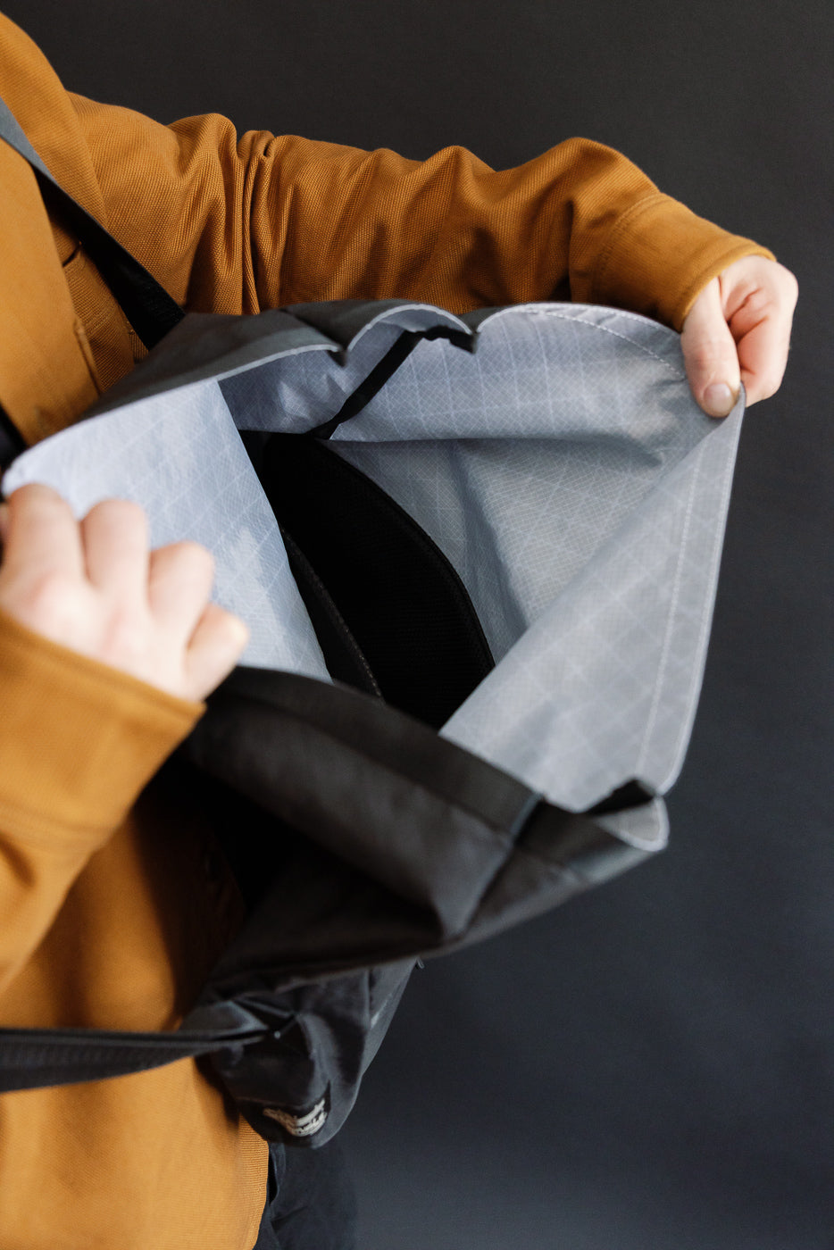 OGL-XTAC-HOBO-BLK - OGL XTAC Roll Top Hobo Bag - Black