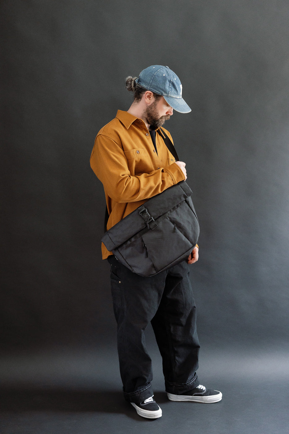 OGL-XTAC-HOBO-BLK - OGL XTAC Roll Top Hobo Bag - Black