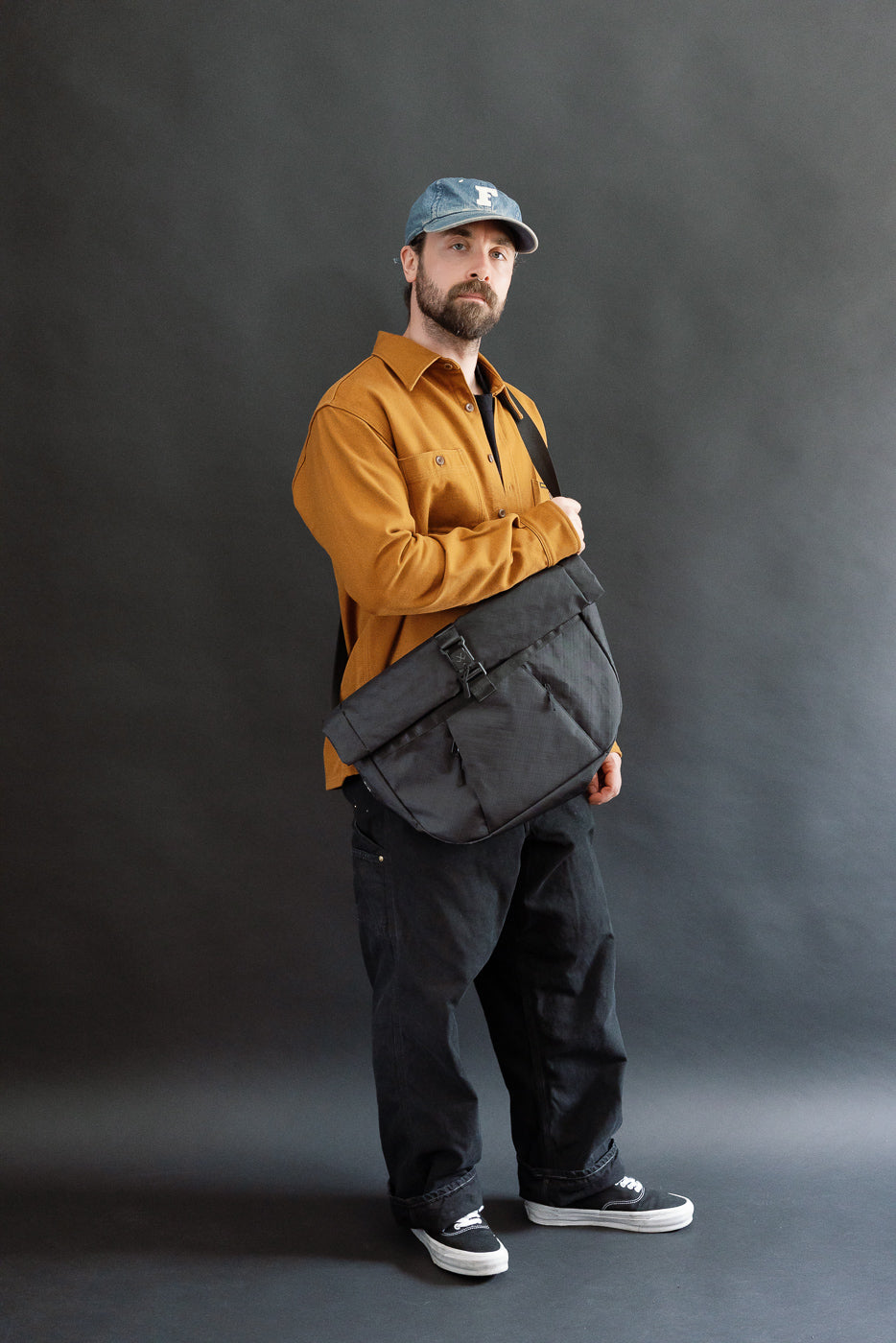 OGL-XTAC-HOBO-BLK - OGL XTAC Roll Top Hobo Bag - Black