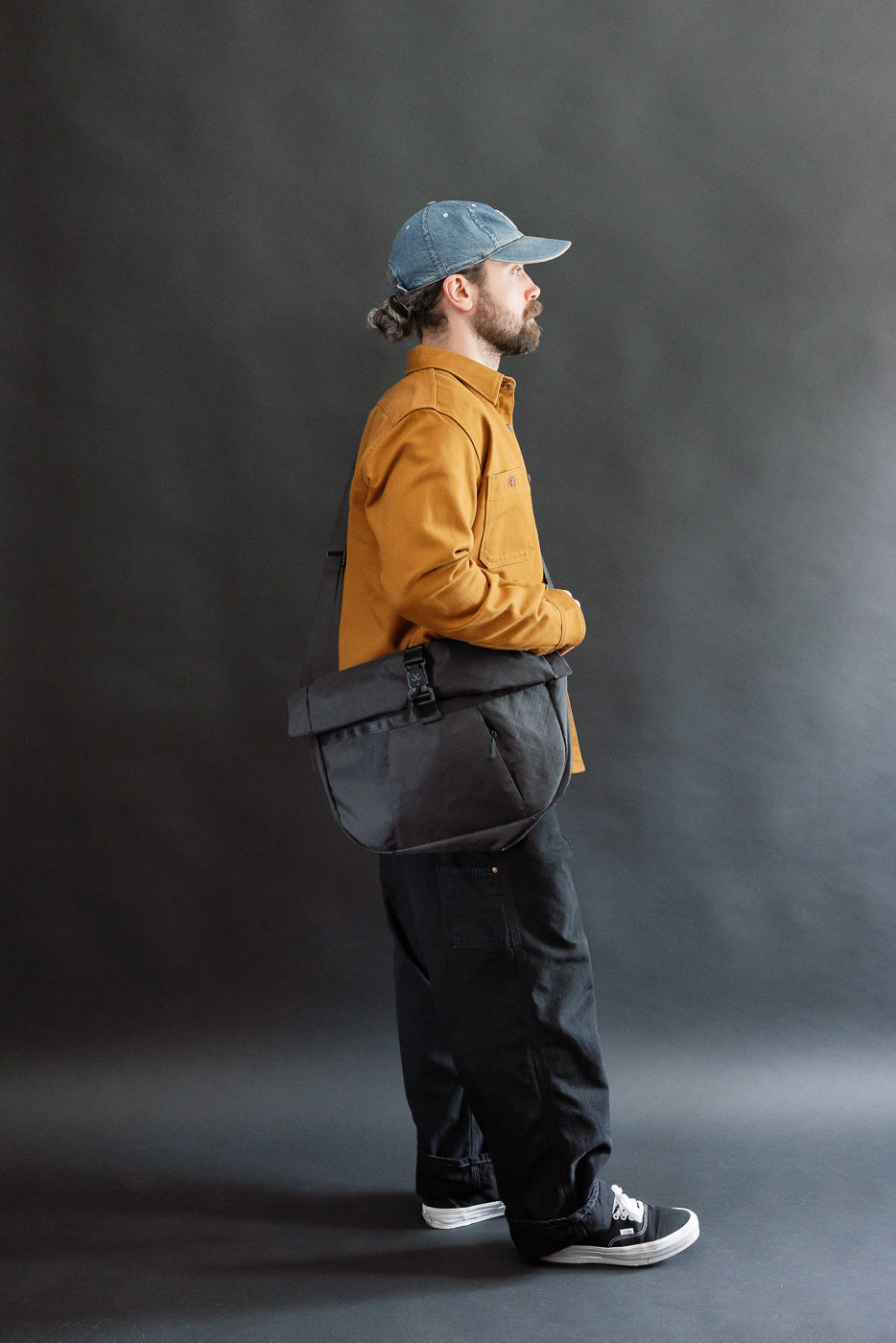 OGL-XTAC-HOBO-BLK - OGL XTAC Roll Top Hobo Bag - Black