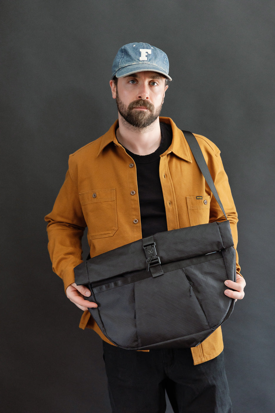 OGL-XTAC-HOBO-BLK - OGL XTAC Roll Top Hobo Bag - Black