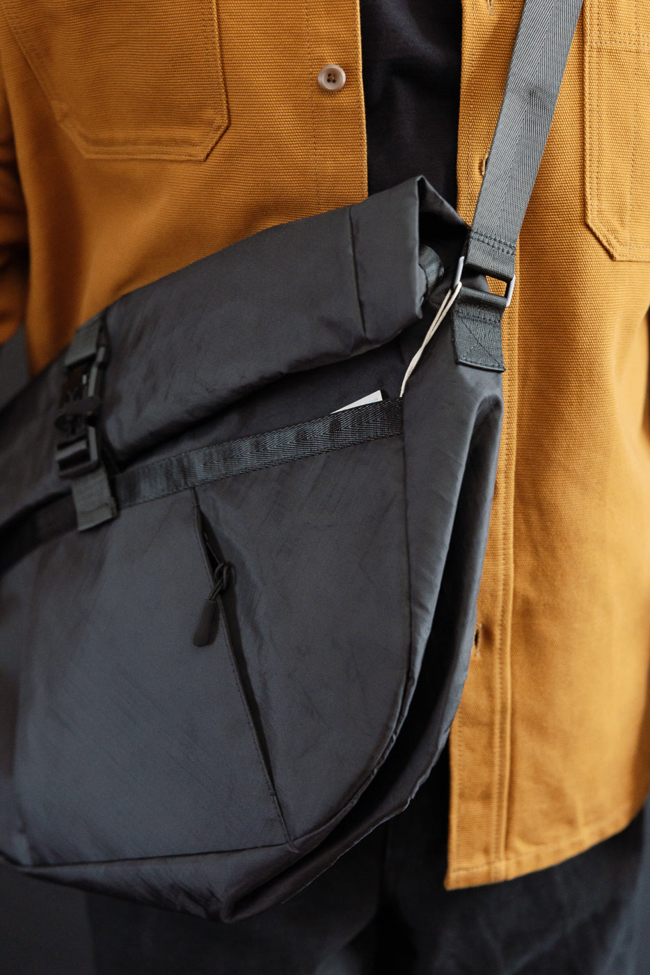 OGL-XTAC-HOBO-BLK - OGL XTAC Roll Top Hobo Bag - Black