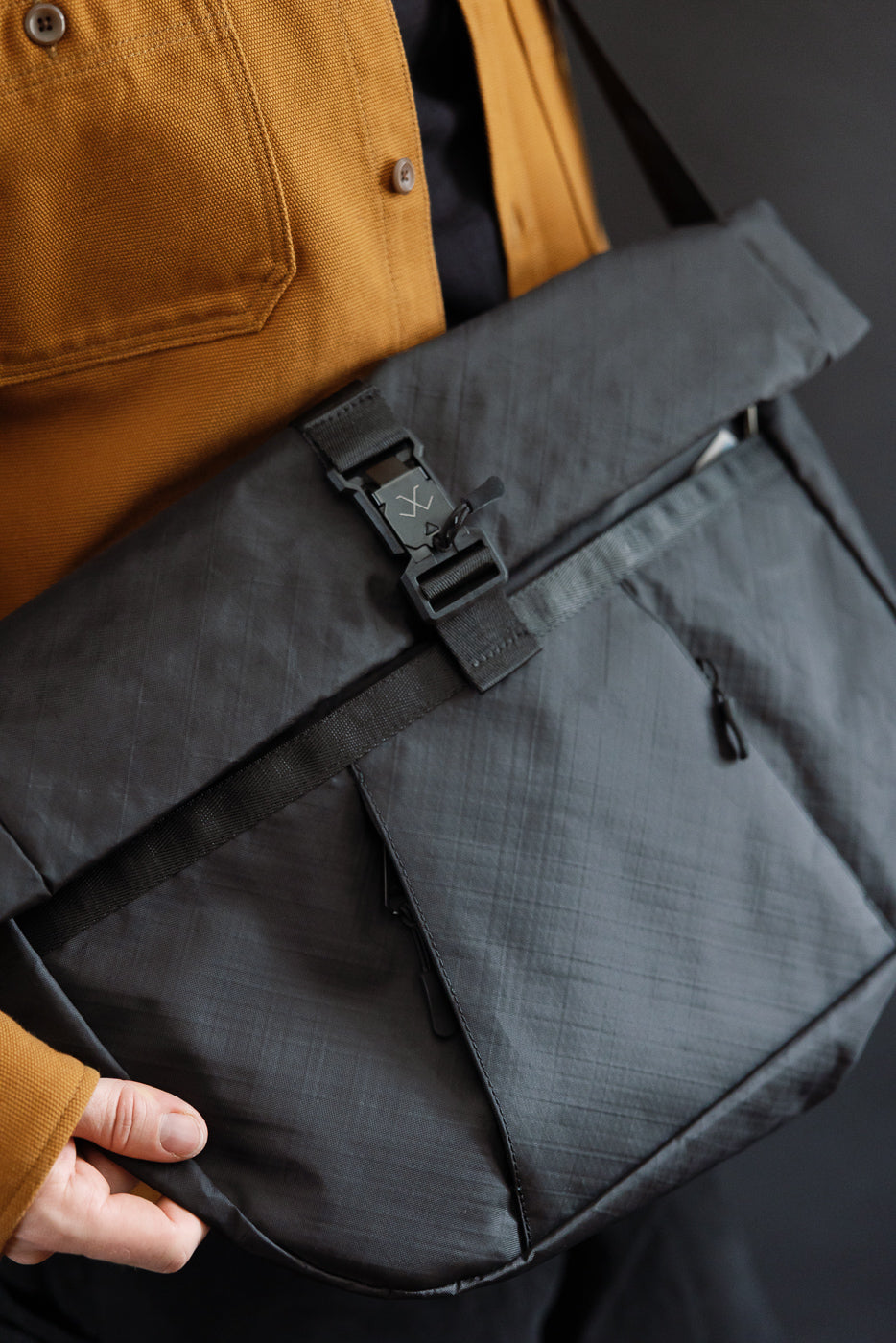 OGL-XTAC-HOBO-BLK - OGL XTAC Roll Top Hobo Bag - Black