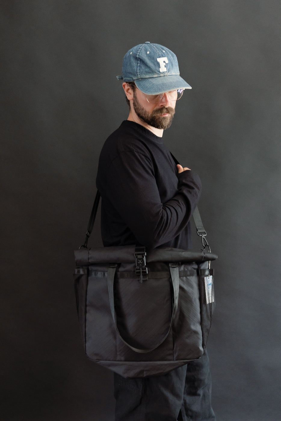 OGL-XTAC-TOTE-BLK - OGL XTAC Roll Top Tote Bag - Black