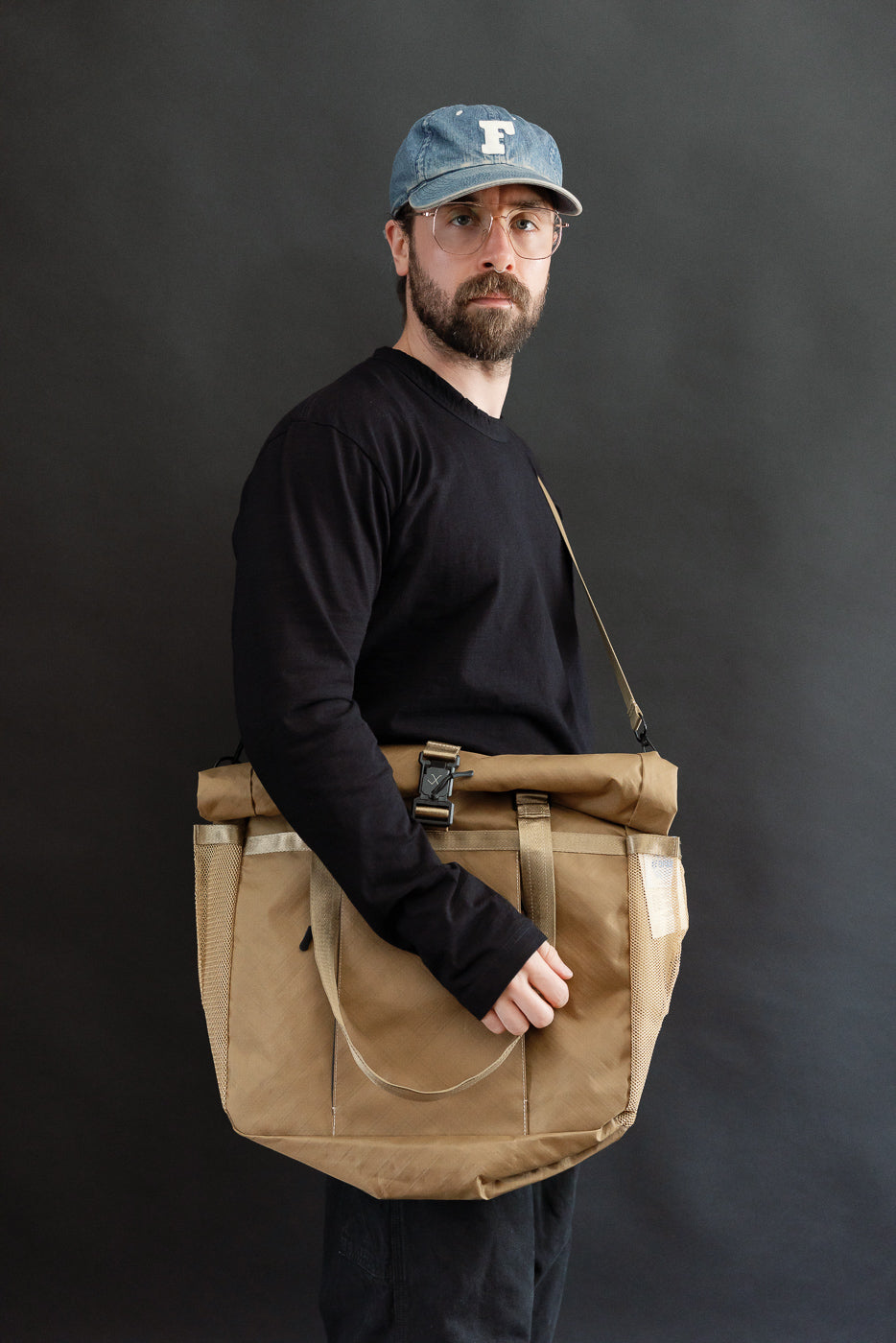 OGL-XTAC-TOTE-BRN - OGL XTAC Roll Top Tote Bag - Golden Brown