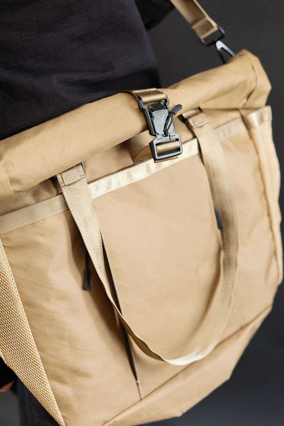 OGL-XTAC-TOTE-BRN - OGL XTAC Roll Top Tote Bag - Golden Brown