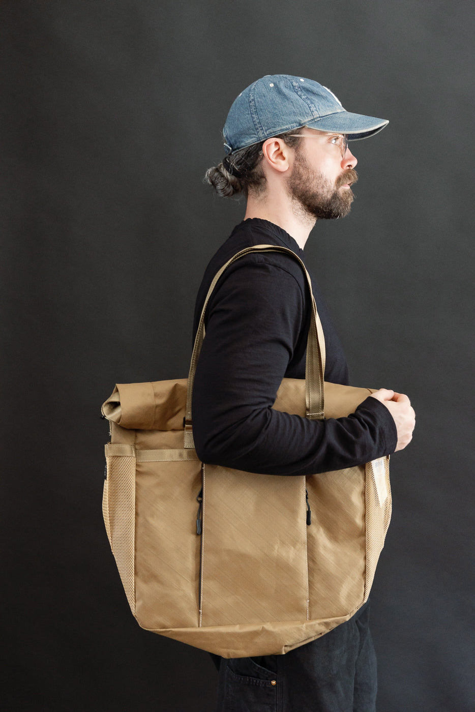 OGL-XTAC-TOTE-BRN - OGL XTAC Roll Top Tote Bag - Golden Brown