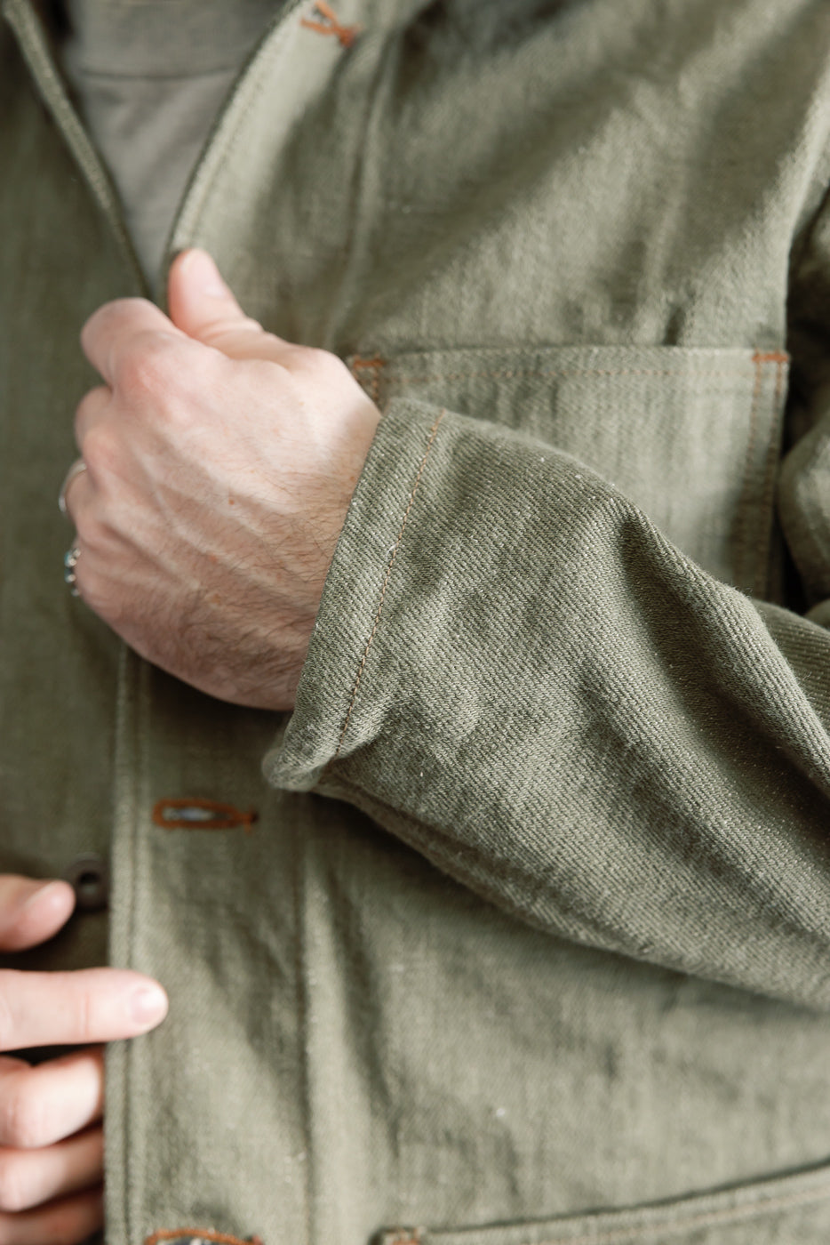 Close-up of male model 5'9