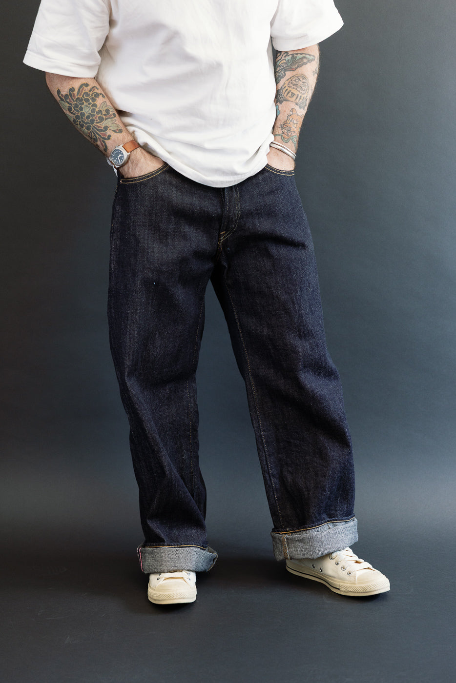 222-Kiraku - 12oz Natural Indigo Selvedge Denim - Super Wide