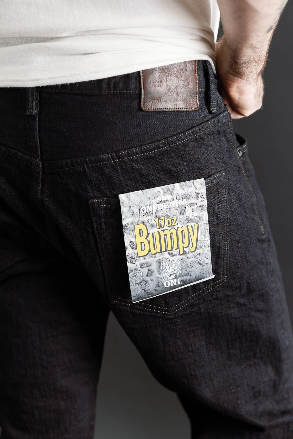 277BUM-KR - 17oz Bumpy Denim Kuro - Just Right Straight | Dant