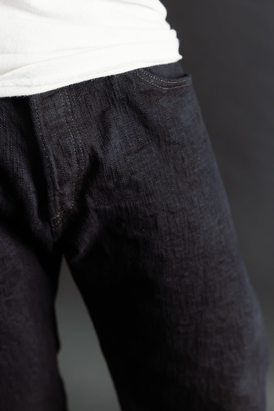 277BUM-KR - 17oz Bumpy Denim Kuro - Just Right Straight | Dant