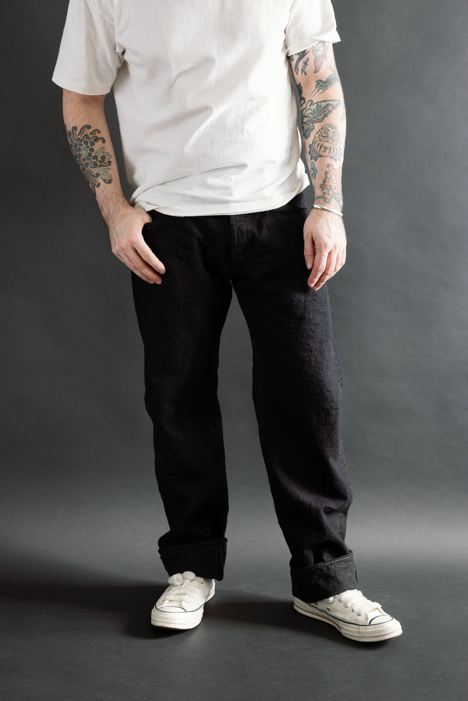 277BUM-KR - 17oz Bumpy Denim Kuro - Just Right Straight