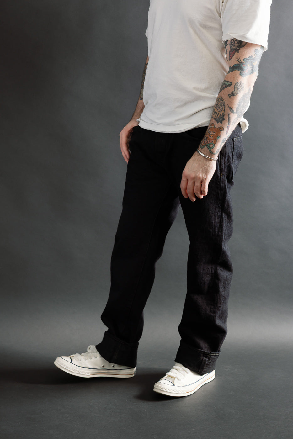 277BUM-KR - 17oz Bumpy Denim Kuro - Just Right Straight