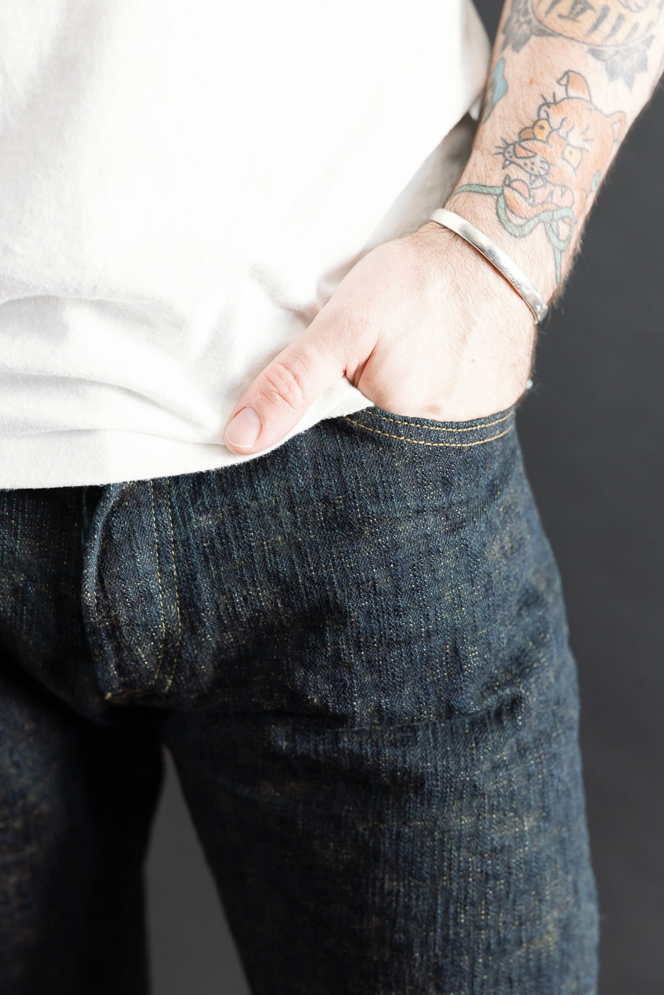 277BUM-KS - 17oz Bumpy Denim Kusaki - Just Right Straight