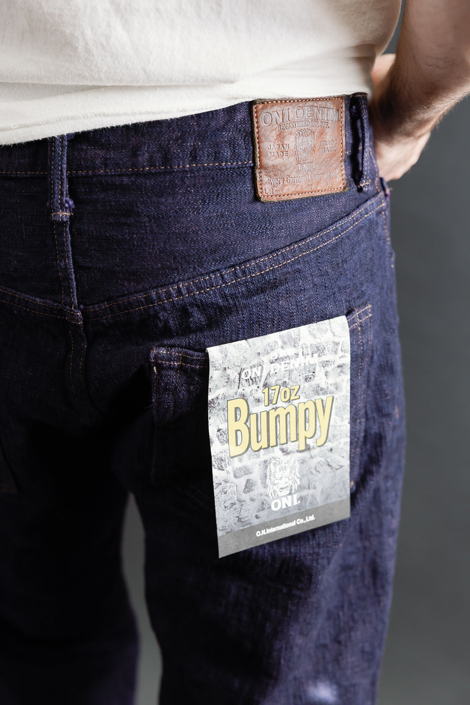 277BUM-MU - 17oz Bumpy Denim Murasaki - Just Right Straight