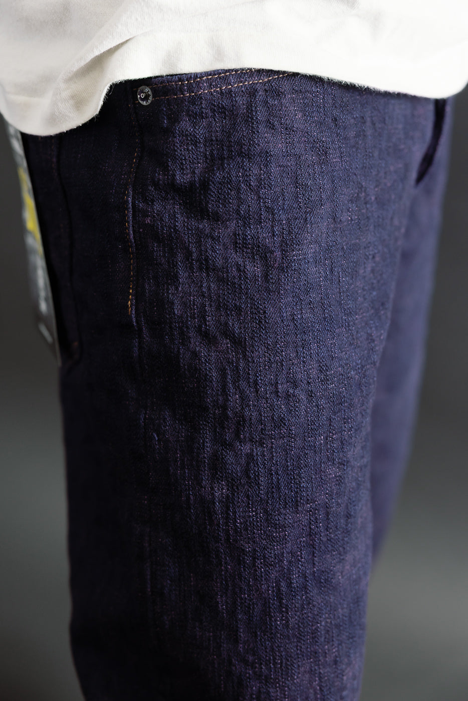 277BUM-MU - 17oz Bumpy Denim Murasaki - Just Right Straight