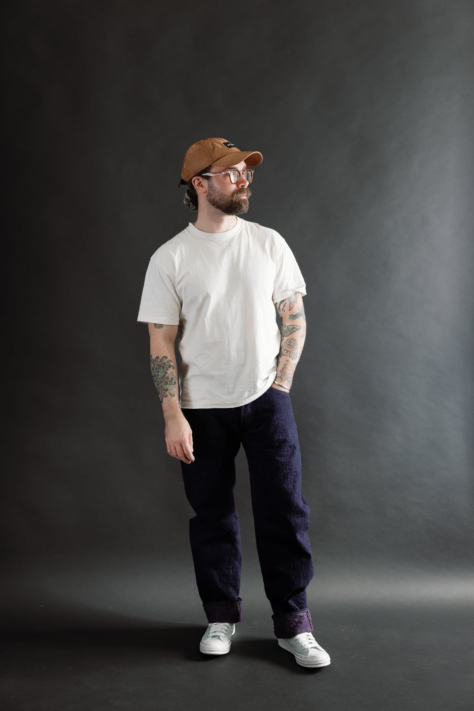 277BUM-MU - 17oz Bumpy Denim Murasaki - Just Right Straight