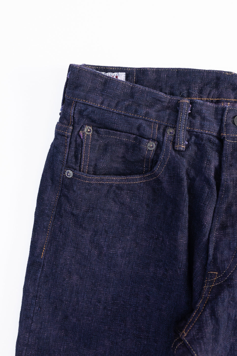 277BUM-MU - 17oz Bumpy Denim Murasaki - Just Right Straight