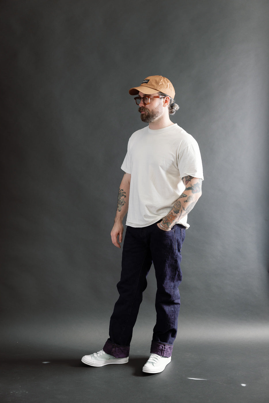 277BUM-MU - 17oz Bumpy Denim Murasaki - Just Right Straight