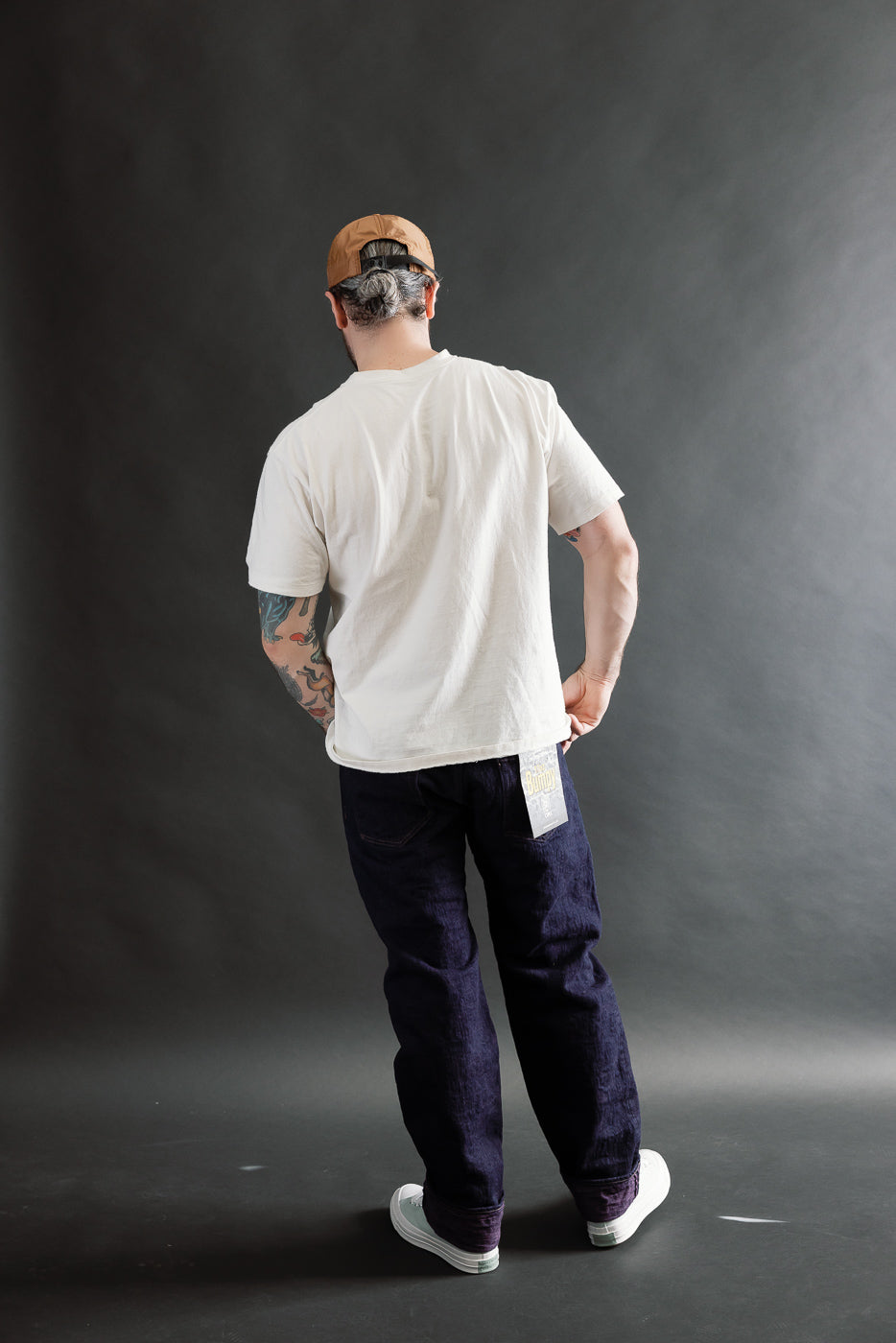 277BUM-MU - 17oz Bumpy Denim Murasaki - Just Right Straight