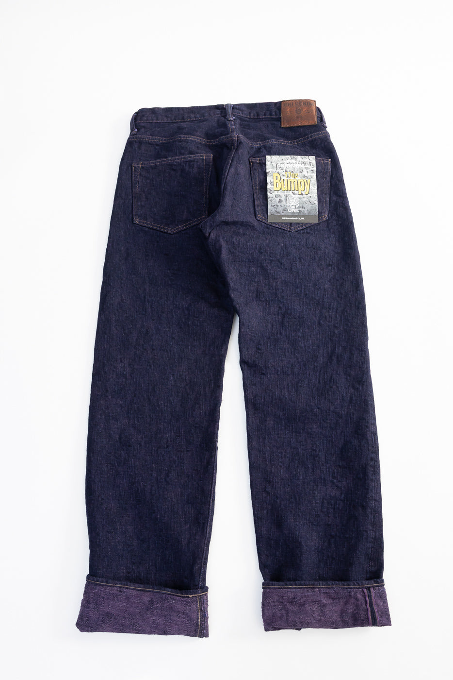 277BUM-MU - 17oz Bumpy Denim Murasaki - Just Right Straight