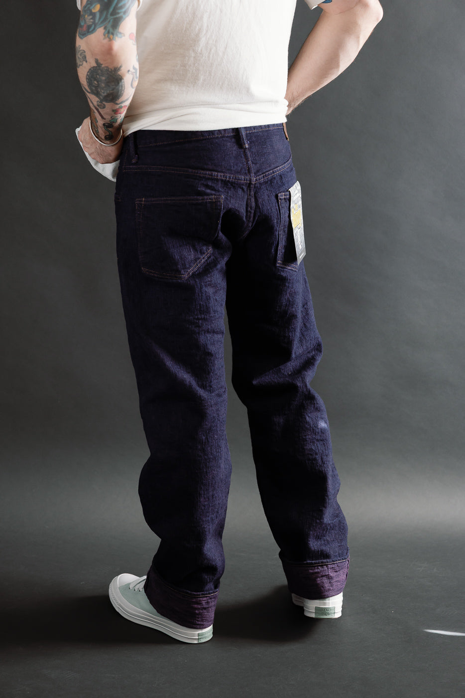 277BUM-MU - 17oz Bumpy Denim Murasaki - Just Right Straight