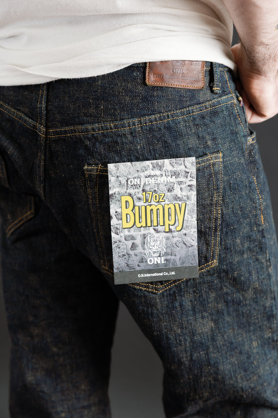 277BUM-OU - 17oz Bumpy Denim Oudo - Just Right Straight