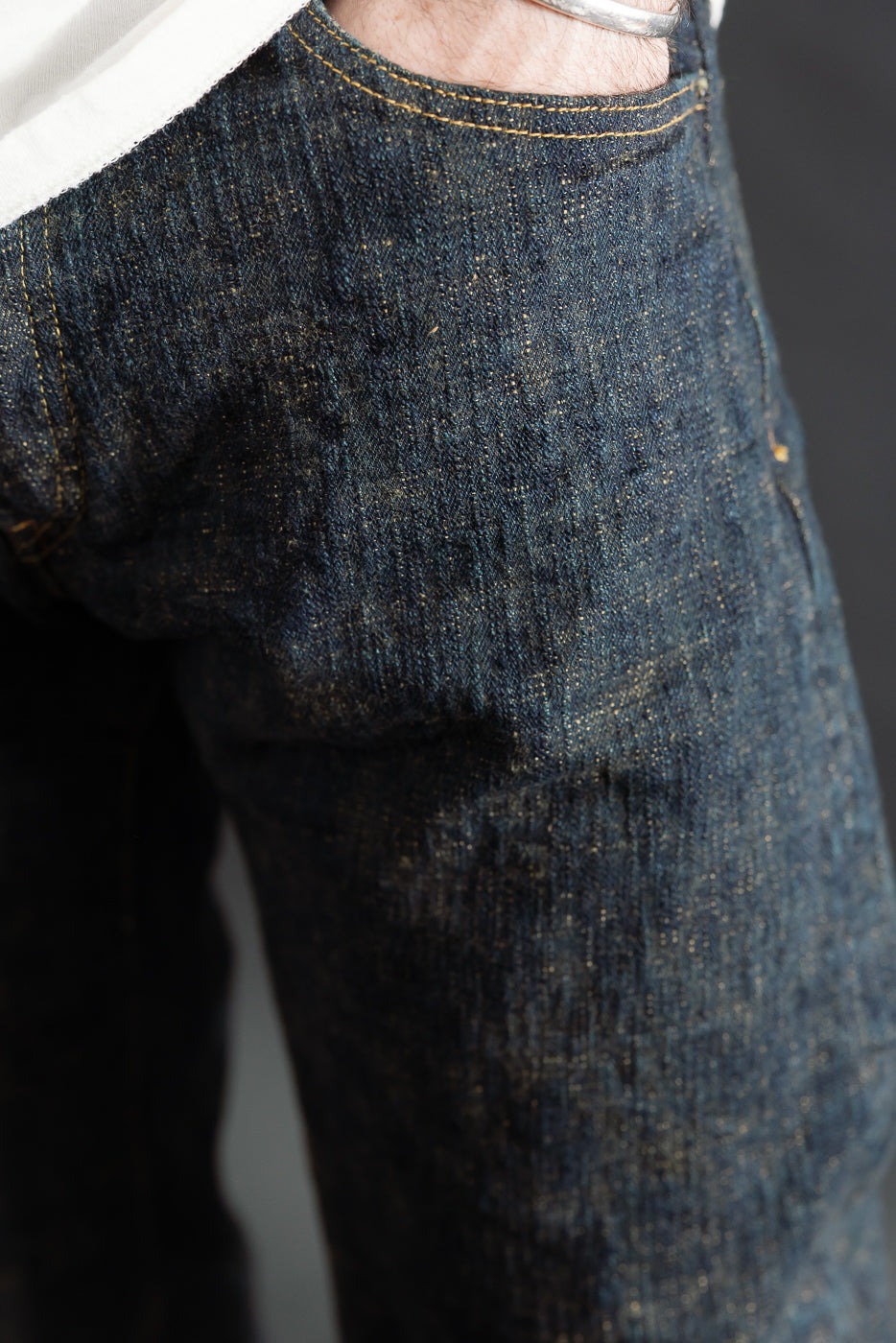 277BUM-OU - 17oz Bumpy Denim Oudo - Just Right Straight