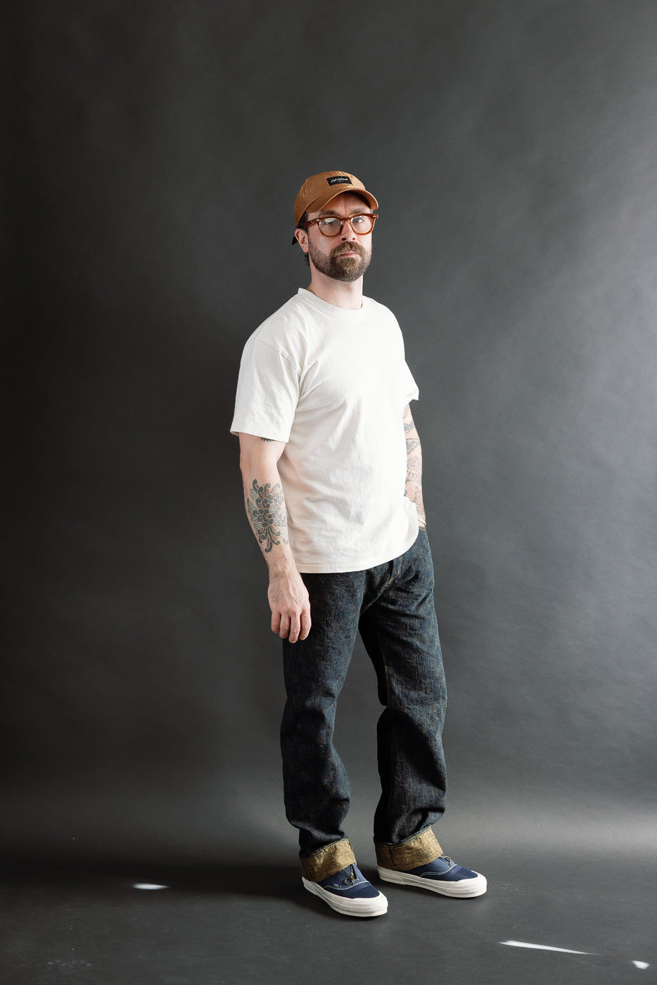 277BUM-OU - 17oz Bumpy Denim Oudo - Just Right Straight