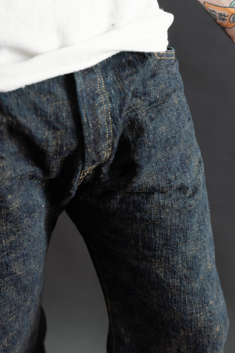 277BUM-OU - 17oz Bumpy Denim Oudo - Just Right Straight