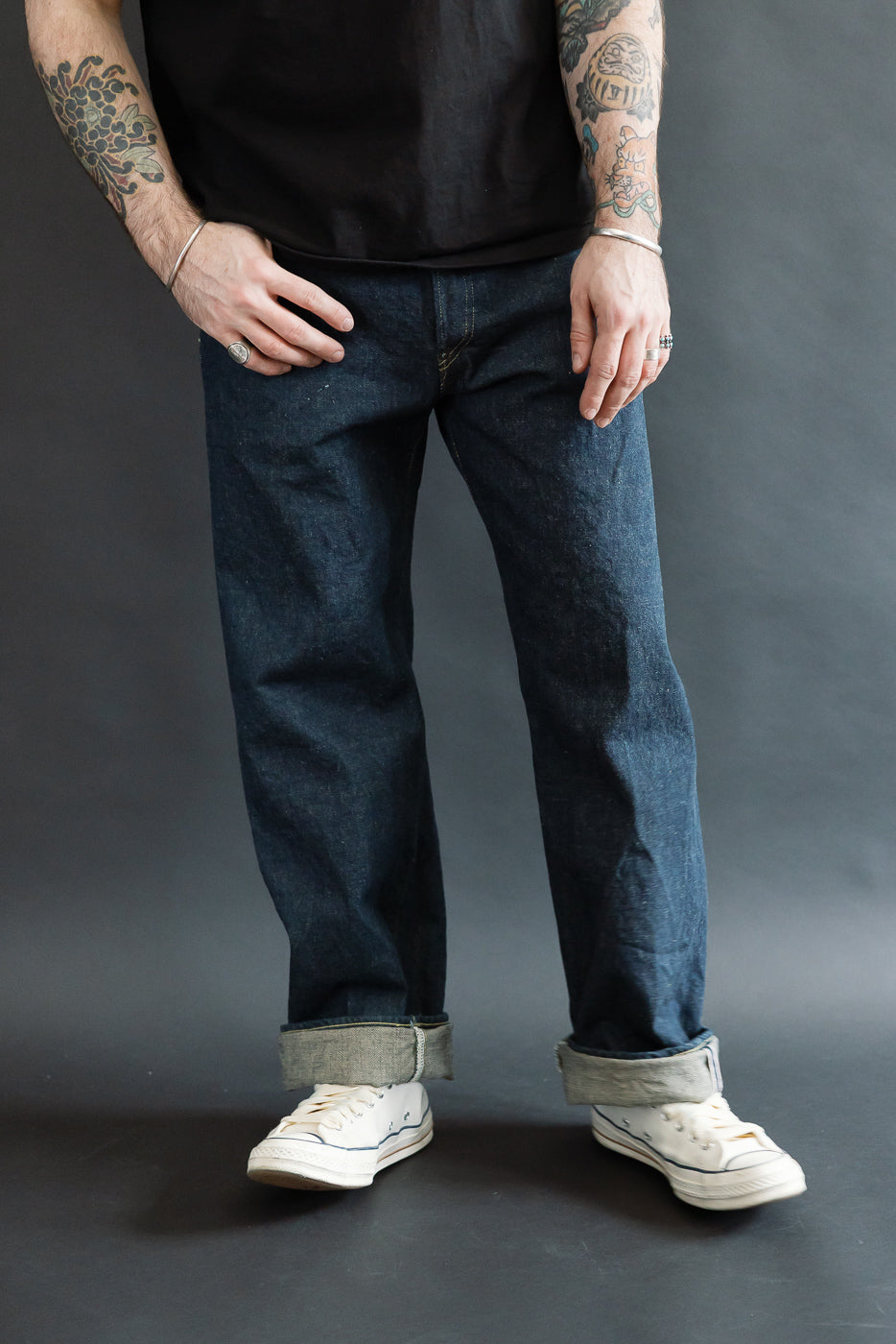 295-ISHIKAWADAI - 15oz Selvedge Cinch-Back Denim - Loose Straight