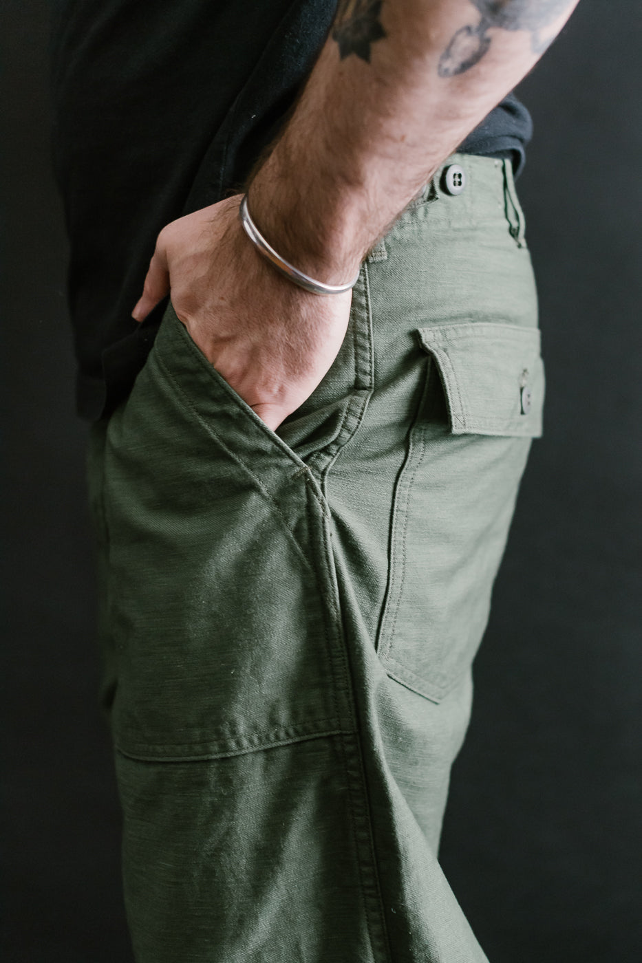 01-5002-16 - Fatigue Pants Reverse Sateen - Standard Fit - Olive