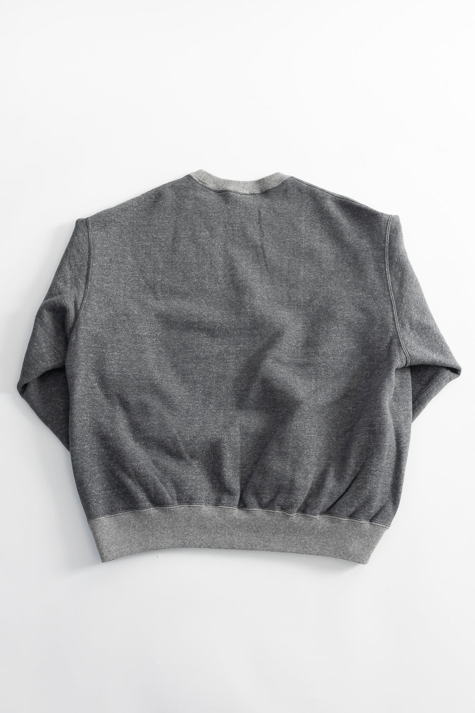 01-0041-60K - Relaxed Fit Densely Knit Sweatshirt - Charcoal Gray