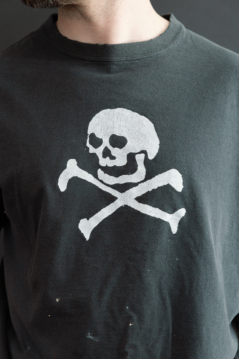 01-0118SK-61 - Skull Print T-Shirt - Black