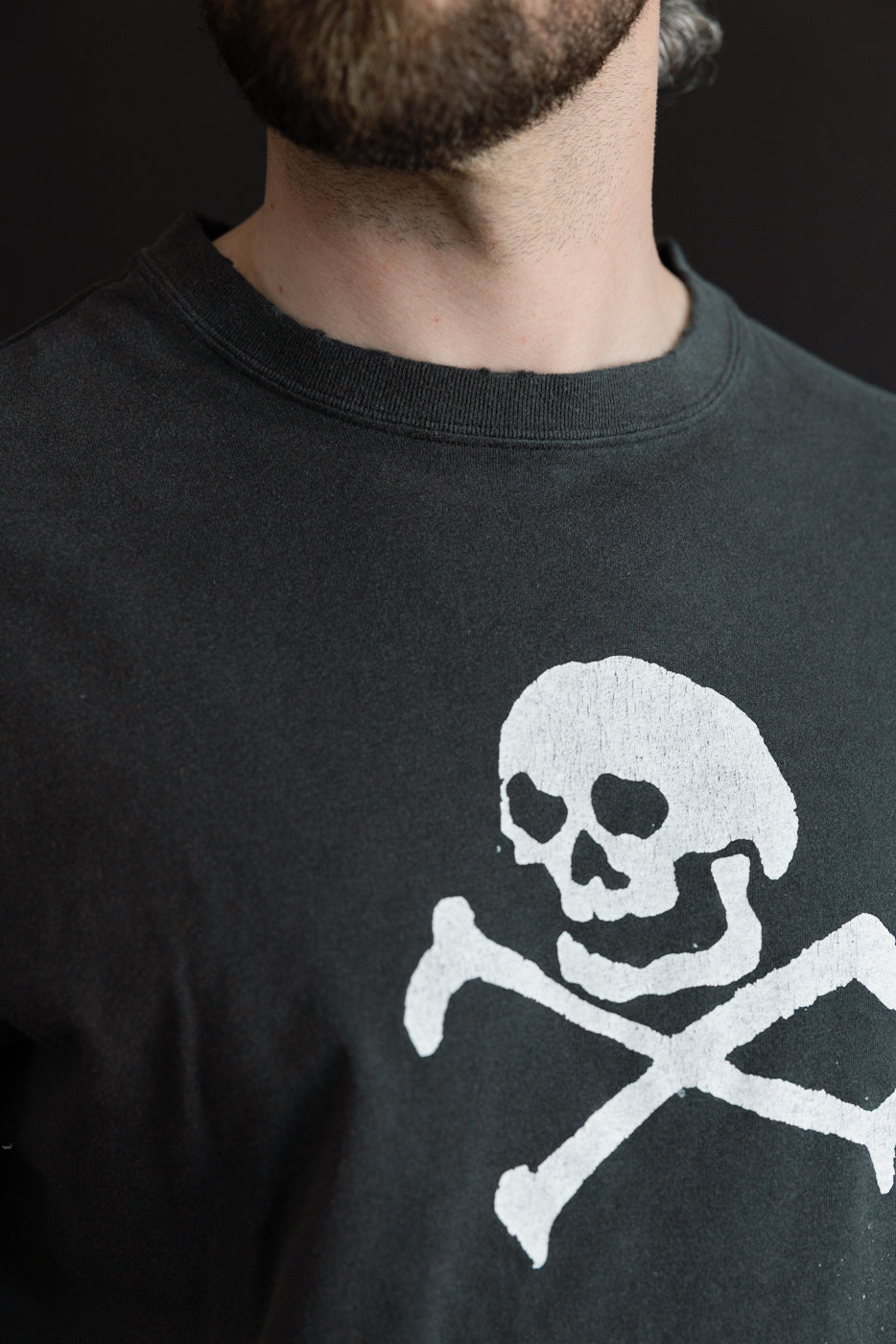 01-0118SK-61 - Skull Print T-Shirt - Black