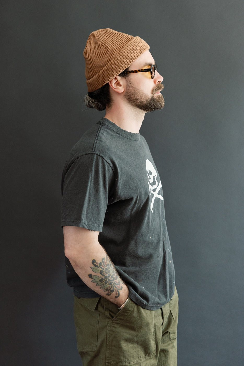 01-0118SK-61 - Skull Print T-Shirt - Black