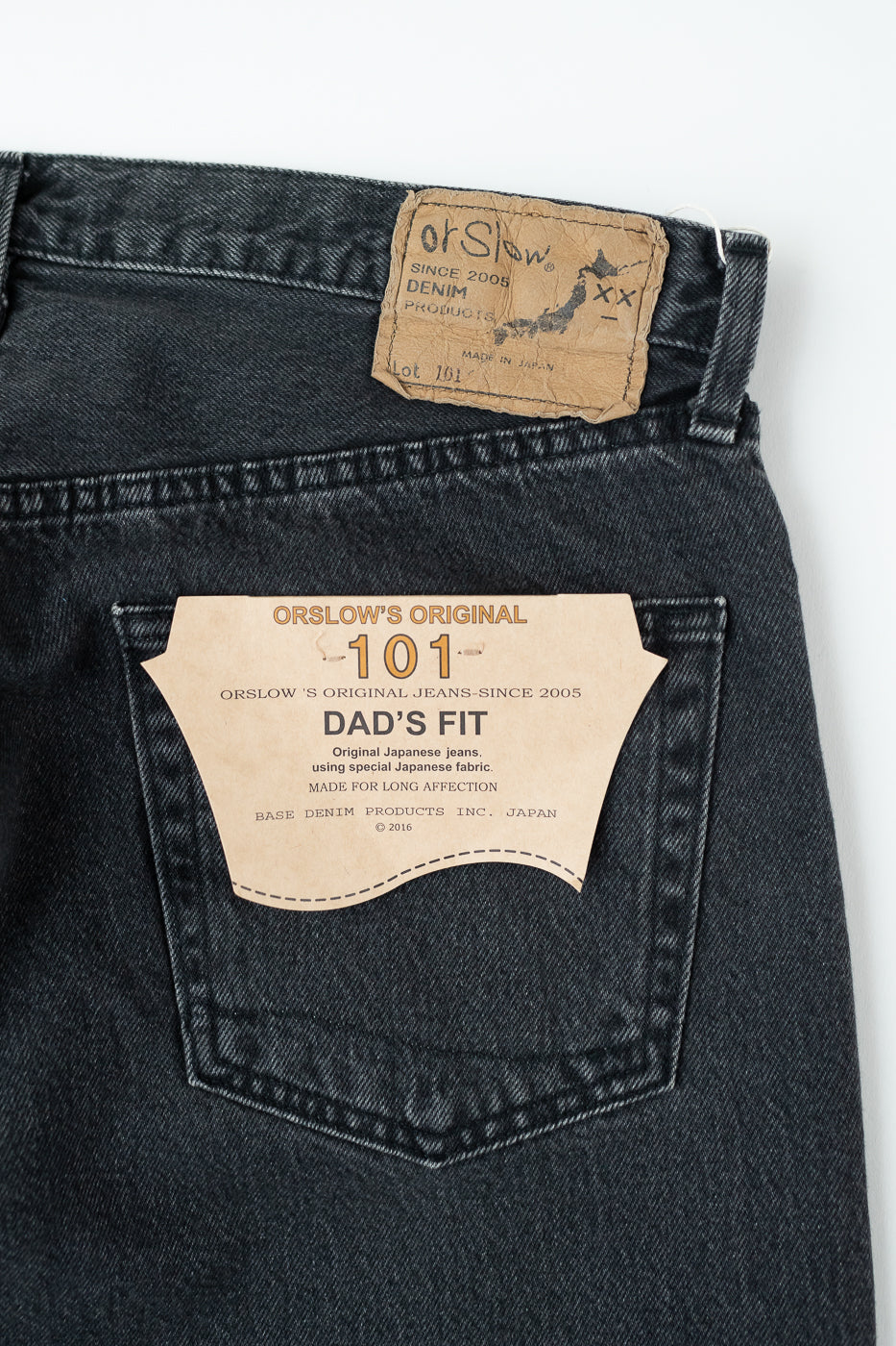 01-1010W-161S - 101 - Dad's Fit Denim - Remake Black Stone