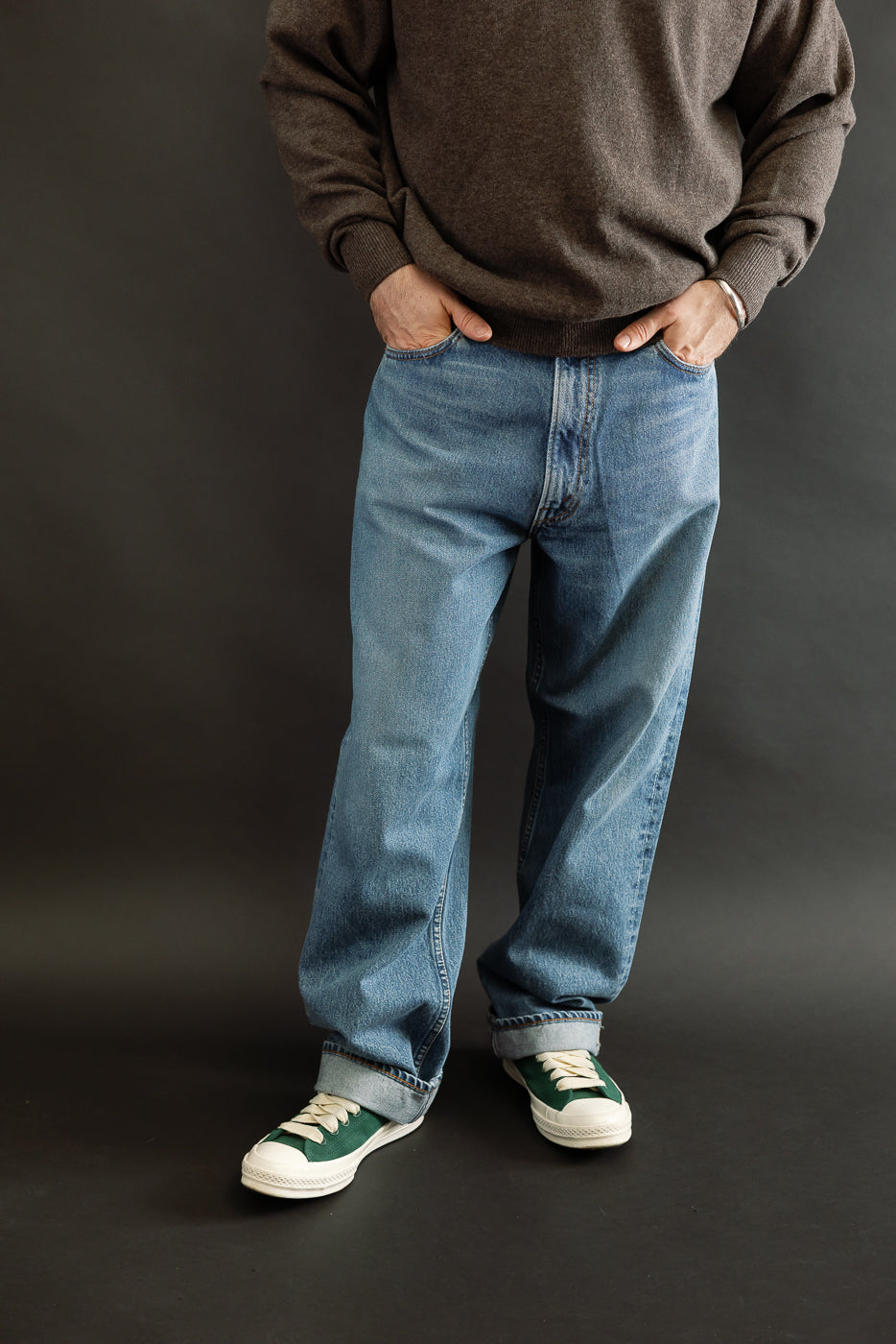 01-1010W-95 - 101 Dad's Fit Denim Jeans - Used Denim Wash