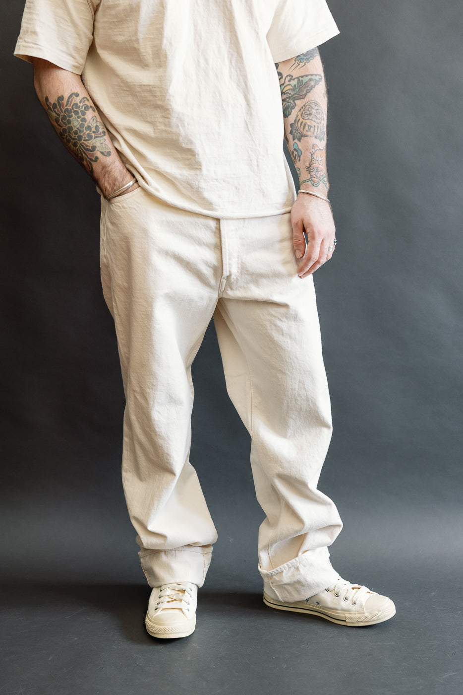 01-1011-66 - Grand Dad's Fit Kinari Selvedge - Ecru | Dant