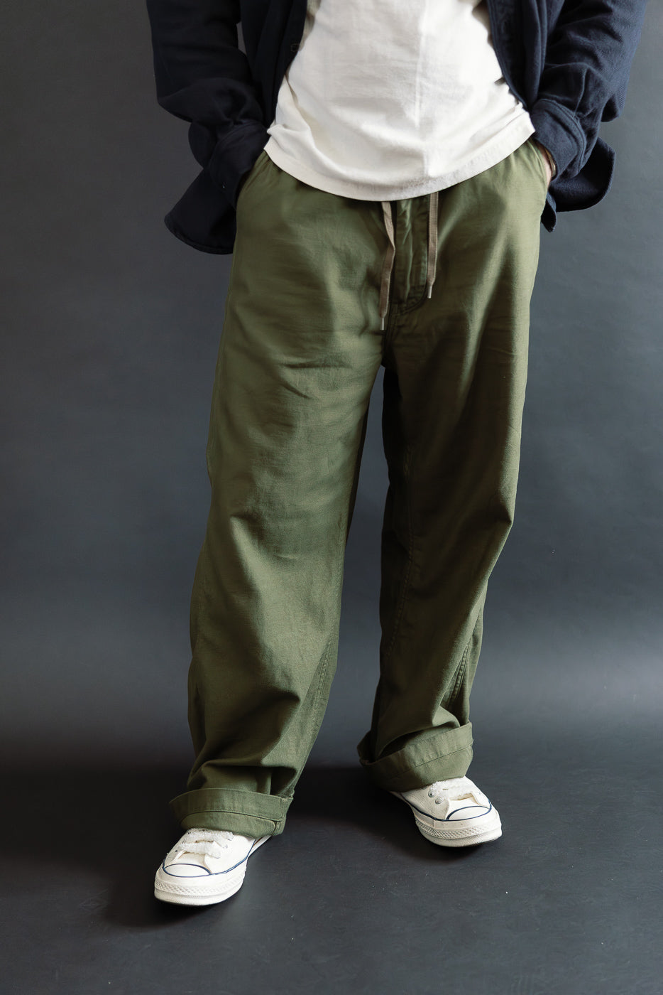 01-1021-77 - New Yorker Pants Wide Fit - Dark Olive | Dant